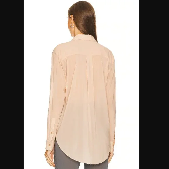 Sheer Buttondown Top from Revolve - Picture 3 of 4